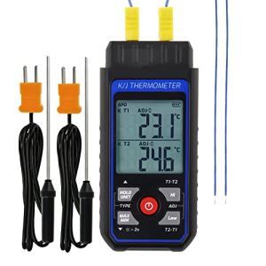 Digital Dual-Channel K/J Thermocouple Thermometer