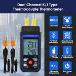 Digital Dual-Channel K/J Thermocouple Thermometer