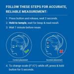 Digital Temple Touch Thermometer - White