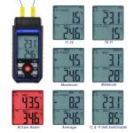 Digital Dual-Channel K/J Thermocouple Thermometer