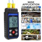 Digital K Type Thermocouple Thermometer with Dual Channels