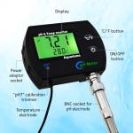 2-in-1 pH & Temperature Monitor with Backlight