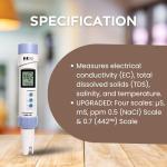 HM Digital Waterproof EC/TDS & Temperature Meter