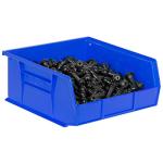 Akro-Mils Stackable Plastic Storage Bins, Blue 6-Pack