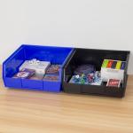 Akro-Mils Stackable Plastic Storage Bins, Blue 6-Pack