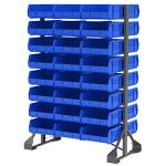 Akro-Mils Stackable Plastic Storage Bins, Blue 6-Pack