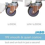 Heavy-Duty Lockable Hospital Utility Cart - 3 Shelves