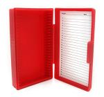 Heathrow Scientific Red Microscope Slide Box, 25 Slides