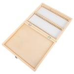 Wooden Microscope Slide Storage Box with Compartments