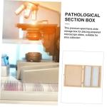 Wooden Microscope Slide Storage Box with Compartments