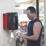 Tork High Capacity Centerfeed Roll Dispenser, Red