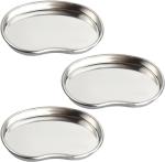 3 Pack Stainless Steel Kidney Trays for Labs