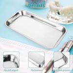 8PCS Stainless Steel Surgical Trays for Lab Use