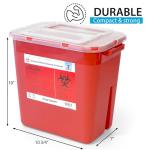 2 Gallon Sharps Container 3-Pack for Safe Disposal