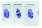 Triple Glove Box Dispenser - White Steel
