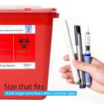 2 Gallon Sharps Container 3-Pack for Safe Disposal