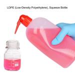 StonyLab 2-Pack Plastic Safety Wash Bottles