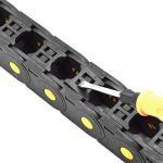 Open Plastic Drag Chain Cable Carrier 25x25mm L1000mm