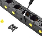 Open Plastic Drag Chain Cable Carrier 25x25mm L1000mm