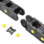 Open Plastic Drag Chain Cable Carrier 25x25mm L1000mm