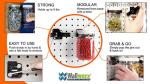 Wallwerx Pegboard Organizing System, 12 Clear Jars