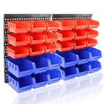 Wall Mounted Storage Bins Organizer for Workshop