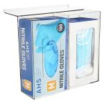 Double Glove Dispenser with Lid - Clear Acrylic