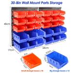 Wall Mounted Storage Bins Organizer for Workshop