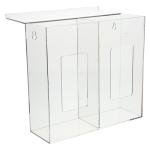 Double Glove Dispenser with Lid - Clear Acrylic