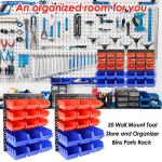 Wall Mounted Storage Bins Organizer for Workshop