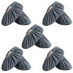 5 Pairs Non-Slip Reusable Shoe Covers – Grey
