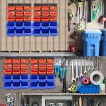Wall Mounted Storage Bins Organizer for Workshop