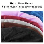 Non-Slip Washable Shoe Covers - 6 Pairs, Various Colors