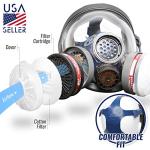 Organic Vapor Respirator with Adjustable Anti-Fog Shield