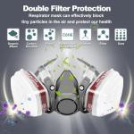 Reusable Half Face Respirator Mask with Filters