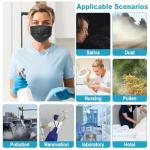 DAYSOY 4-Layer Black Disposable Face Masks, 50pcs