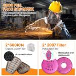 WYAJU Reusable Full Face Respirator Mask