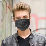DAYSOY 4-Layer Black Disposable Face Masks, 50pcs
