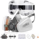 RANKSING Respirator Mask with Filters and Safety Glasses