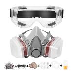 Half Face Respirator Mask with Safety Glasses