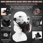 Reusable Respirator Gas Mask with Safety Glasses