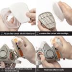 RANKSING Respirator Mask with Filters and Safety Glasses