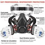 Reusable Respirator Gas Mask with Safety Glasses