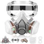 Reusable Half-Face Respirator with Filters and Goggles