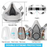 Reusable Half-Face Respirator with Filters and Goggles