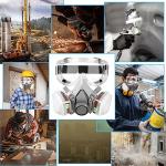 Reusable Half-Face Respirator with Filters and Goggles