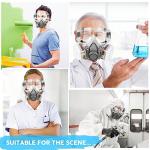 Reusable Half-Face Respirator with Filters and Goggles