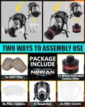 NBWAN Full-Face Gas Mask with 40mm Filter