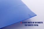 Cleanroom Sticky Mats with Non-Slip Frame - 150 Sheets