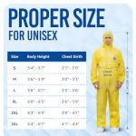 Medtecs Disposable Hazmat Suits - 6 Sizes Available